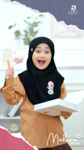 MAHIRA KIDS Daffi Hijab Anak Jersey Bordir Muslimah Lucu Jilbab Instan Bertali Tali Best Seller