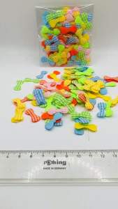 ชุดของโบว์ผ้าจิ๋ว โบว์กระดูกลายสก๊อต คละสี (100ชิ้น/ถุง)