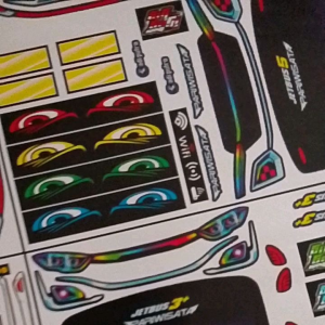 Stiker Miniatur Bus Basuri JB 3 & JB 5 Bahan Vynil