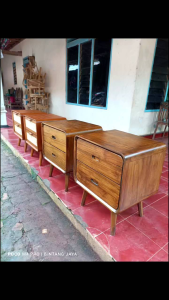 Bedside Table Meja Samping Nakas Rotan Kotak Murah Terbaru