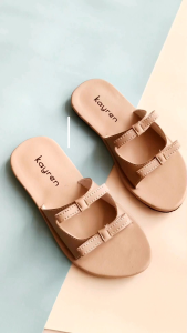 KAYREN SANDAL ANAK PEREMPUAN CESIA FLAT SLOP COQUETTE KEKINIAN