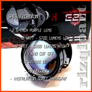 Vahid biled e23 paket komplit | led projector 2.5 inch purple lens RHD
