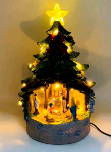 CLASSIC AND ELEGANT CHRISTMAS TREE BELEN VILLAGE DISPLAY