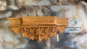 Kệ bàn thờ chúa gỗ pơmu 80x30_kệ bàn thờ công giáo treo tường đơn giản