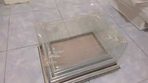 kotak hantaran pernikahan frame fiber tutup mika 1 set 3pcs