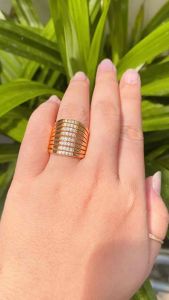 CINCIN GOLD 8 TINGKAT MEWAH FULL BERLIAN AKSEN ESTETIK COCOK BUAT KONDONGAN | PERHIASAN WANITA IMPORT TRED TERBARU 2024