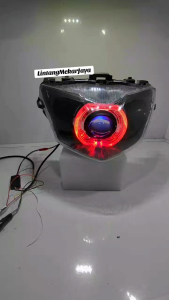 REFLEKTOR LAMPU DEPAN SUPRA X 125 HELM IN FI 2011 SEMI ALA ALA BILED 4.5INC