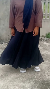 WOMEN FLOWY SKIRT KAIN KEMBANG FREESIZE 50 - 85kg