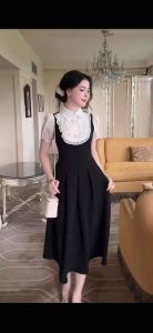 Set váy tiểu thư siêu xinh phối ren A260