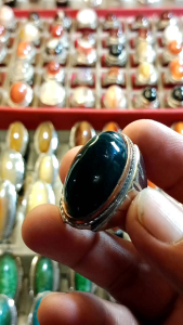 batu cincin pandan biru sisik dragon dim32*17*12 size ring 8