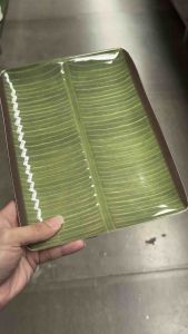 APPN(มีคลิปรีวิว) จาน จานใส่อาหาร จานใส่กับข้าว จานใส่ลูกชิ้นปิ้ง จานใส่ปลาหมึกย่าง จากใส่หม่าล่า จานใส่ยำ จานใส่ส้มตำ ทรงสี่เหลี่ยม เมลามีน เกรดA จานใบตอง สีเขียว เหมือนจริง ไซส์M 10" สินค้าพร้อมส่ง (1356321228)