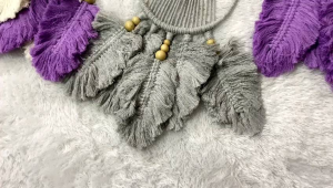 SEPASANG HIASAN DINDING PLUS CERMIN -MACRAME CERMIN COUPLE -HIASAN DINDING SEPASANG CERMIN DAN DREAM CATHER -HIASAN DINDING TEMPEL -HIASAN DINDING GANTUNG