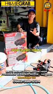 SATO HIGH PRESSURE WASHER 1600W  - INDUCTION MOTOR 140BAR‼️SML-1600H‼️