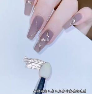 Nail art mirror powder half solid modeling gel no wipe 6g transparent 美甲半固态魔镜粉造型胶镜面罐装免洗光疗胶立体塑型胶美甲店专用