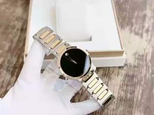 ĐỒNG HỒ NAM CHÍNH HÃNG MOVADO 0607293 Quartz Black Sapphire Dial Size 38mm WR 3ATM