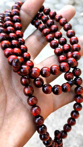 TASBIH AKAR BAHAR TALI ARUS MERAH UKURAN 8MM ALAT ZIKIR IBADAH
