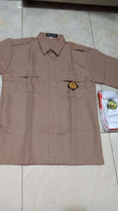 BAJU PRAMUKA GURU PEMBINA LAKI LAKI LENGAN PENDEK+HASDUK JUMBO 165 CM+RING-BAJU PRAMUKA
