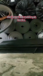 Alas Karpet Bak mobil universal tebal 10mm (1cm) ukuran 270x170cm full tanpa sambungan polos dan garis