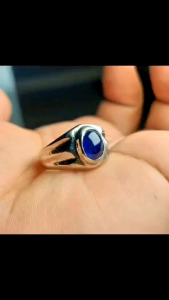Batu cincin blue safir / permata sapphire biru / kasmir / king safir  Permata
