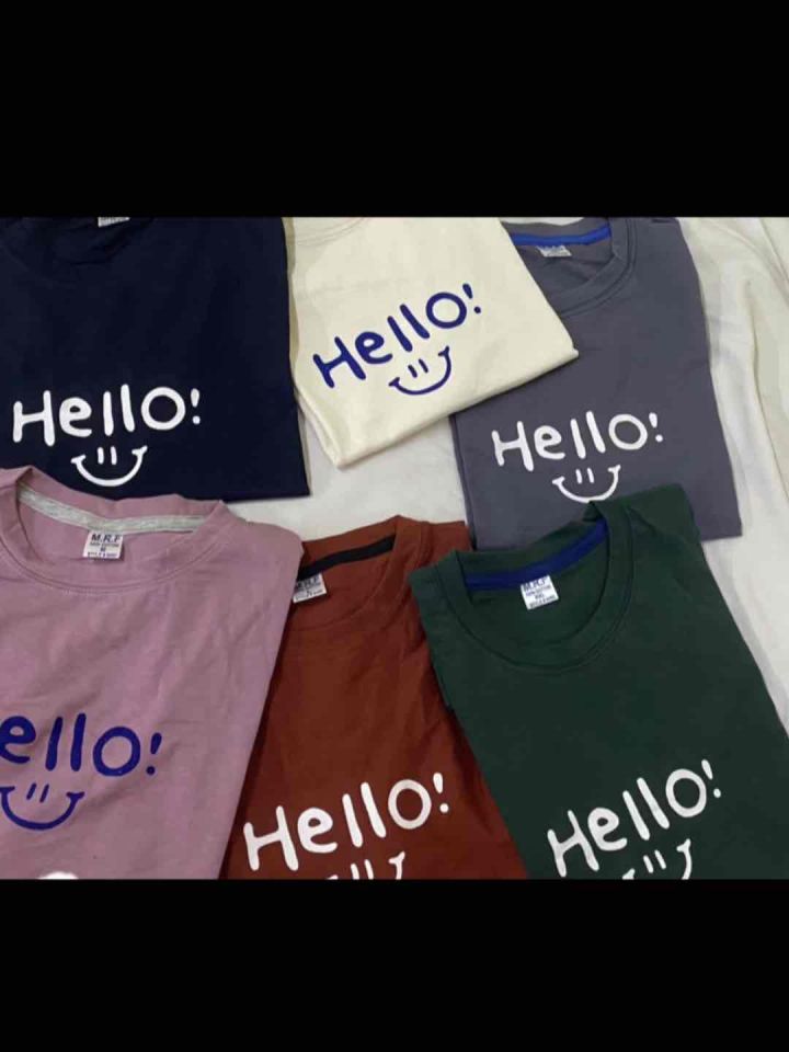 New Design Baju Dewasa T shirt hello cotton s to 6xl lengan pendek