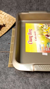 LOYANG KUE GOLD ANTI LENGKET Stenless steel tebal lapisan anti lengketsegi panjang Kitchenware