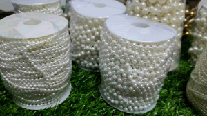 Pearl Beads 3mm /4mm /5mm /6mm /8mm /10mm /12mm /14mm Pear Beads Shinning Ball /Rantai Manik /Rantai Pearl Beads.