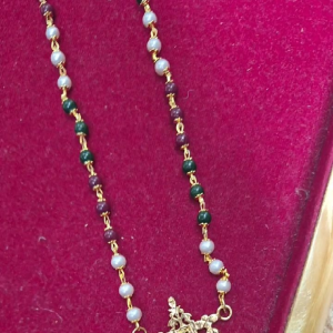 Multicolour Balls With Thali Chain neckset
