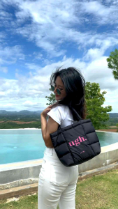 Puffy bag by Lulabo :กระเป๋านุ่มนิ่ม น่ารัก ไซส์เล็ก สีดำ