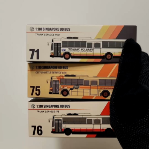 1:110 scale Singapore Nissan UD series Bus model service 178/605/950