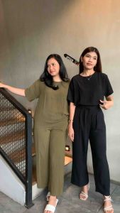 ONE SET FAYE CRINKLE SETELAN WANITA SET KOREA STYLE