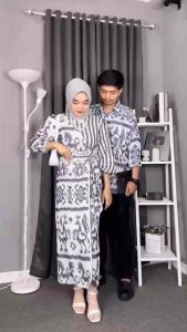 READY STOCK-set couple madam white NTT-couple preewed-tenun mewah elzio