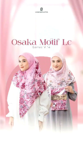 HIJAB Segi Empat OSAKA Motif LC 2 [COD] Kerudung Muslim Voal