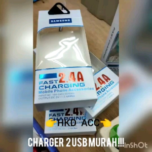 CHARGER CASAN UNIVERSAL WARNA-I MICRO USB + 2USB 2.4A