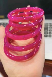 Vòng tay đá mã não hồng sen vân đẹp xinh xinh đeo thời trang phụ kiện vòng đẹp