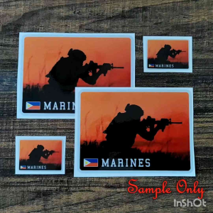 marines 3m reflective printed laminated sticker for cars motorcyle gadgets etc.