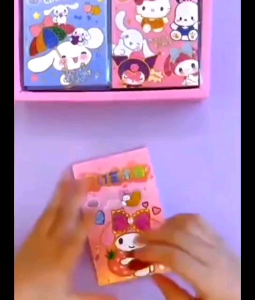 DIY magic transfer glittery sticker/sanrio kuromi painting colouring三丽鸥库洛米魔幻艺术贴