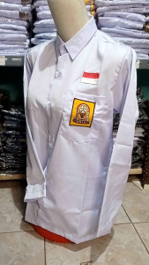 Baju Sekolah Putih Lengan Panjang Oblong Seragam SMP/MTS Kain High Twis