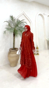 DRESS GAMIS SET KRUDUNG+ BROS MODE ALUNA TERBARU BY AAIRIZ 100%ASLI REAL ADA MODE ATALIA