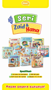 Buku Cerita Adab Sehari-Hari Untuk Anak Muslim | Adab for Kids | Seri Zaid dan Hana | 1 Set 10 Buku | by Ahlan