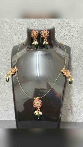 NJ Visible Flower Pendant with Earrings Set