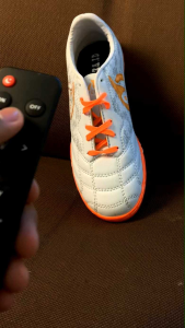 SEPATU FUTSAL PUTIH - ORANGE MUZZA.ID HIGHT QUALITY