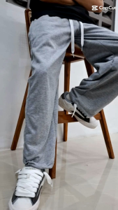 Celana Santai Baggy Polos Dewasa Saku Resleting - Celana Olahraga Santai Running Jogging gym Sport