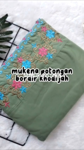Mukena Potongan Bordir Katun Warna Free Tas