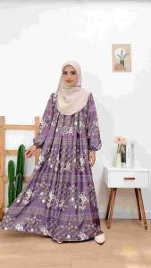 Haura Baju Gamis wanita Baju Muslim Lebaran bisa Couple