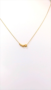 Titani.id Acc-1618 Korean style Kalung wanita titanium anti karat bola susun