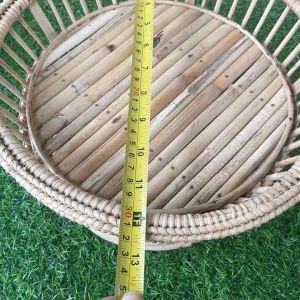 ขันโตกหวาย รุ่นละเอียด ขนาดเล็ก กว้าง 11-12 นิ้ว ราคาที่สุด สำหรับคนที่นำความระมัดระวังมาก