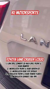 Toyota land cruiser LC300 2022 2023 2024 2025 Low spec convert ZX front rear bumper bodykit body kit fender arch flare FJ300 FJ LC 300 cover modellista skirt lip spoiler