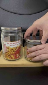 Multi purpose jar with air tight seal cover/Toples kaca kedap Udara/Toples kue kering/Toples kerupuk/Jar kaca kedap udara
