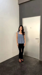 Atasan Wanita Vallery Tanktop Elegan Tali Pita