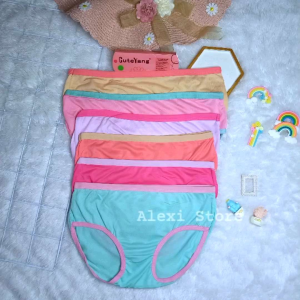 Celana Dalam Imort Remaja Perempuan Gadis Sekolah Sd Smp Sma isi 3pcs Bahan Sangat Melar Warna Pastel Lucu